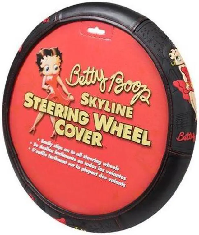 Alt view image 2 of 5 - Plasticolor 006709R01 Betty Boop Skyline Car Truck SUV Steering Wheel Cover
