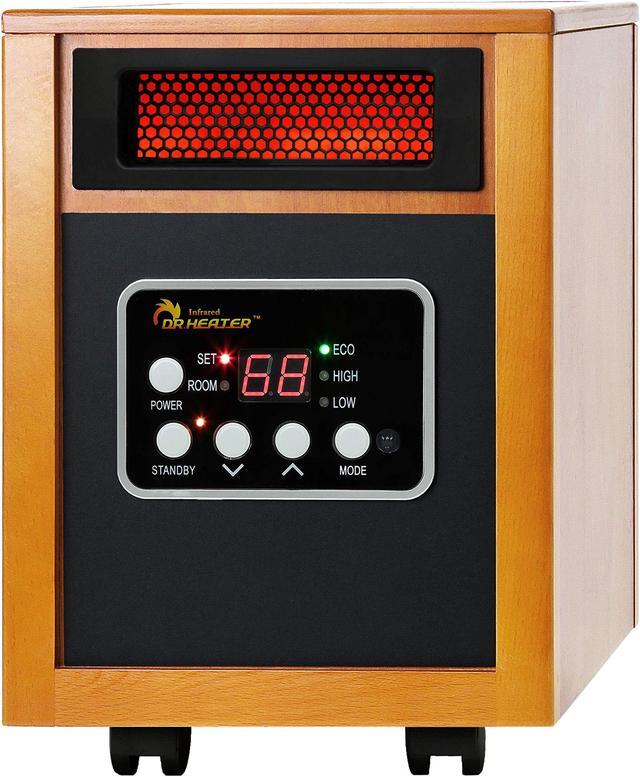 Alt view image 9 of 9 - Dr Infrared Heater DR-968, Advanced Dual Heating System, Portable Quartz Infrared Space Heater, 1500-Watt