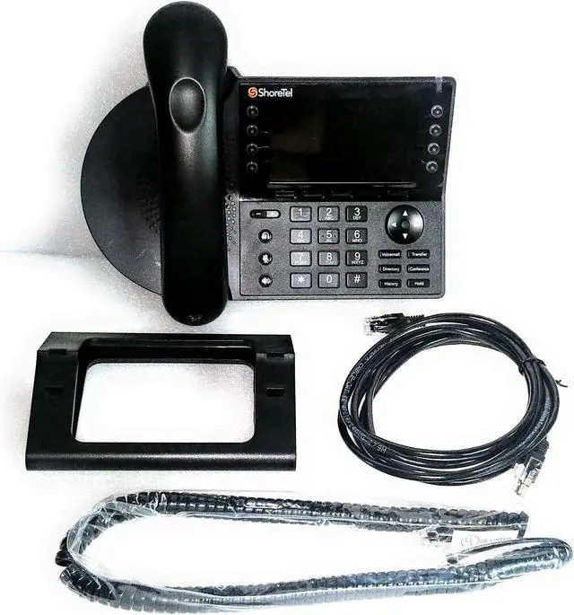 Alt view image 12 of 12 - Shoretel IP 485G IP485G VoIP POE black business gigabit telephone phone