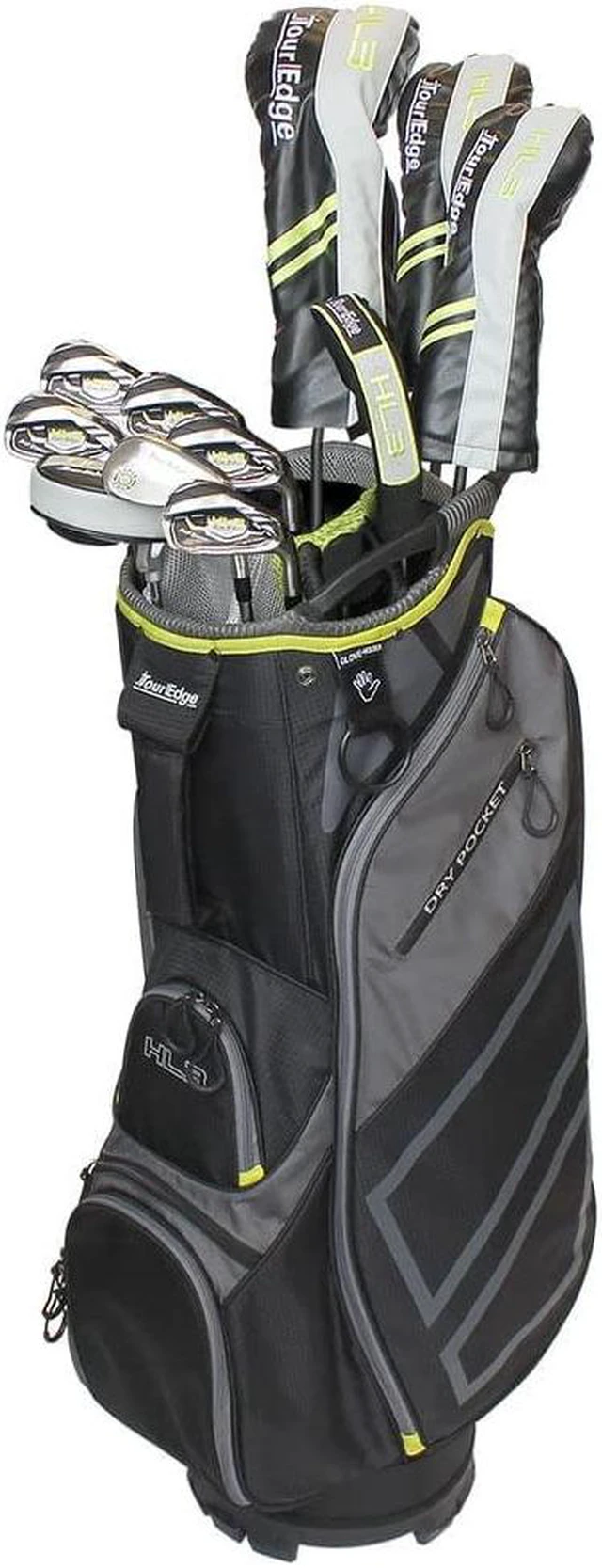 Main image of Tour Edge HL3 to-Go Mens Complete Golf Set Senior-Graphite-RH, Black/Grey/Green (HKSRGA10.B)
