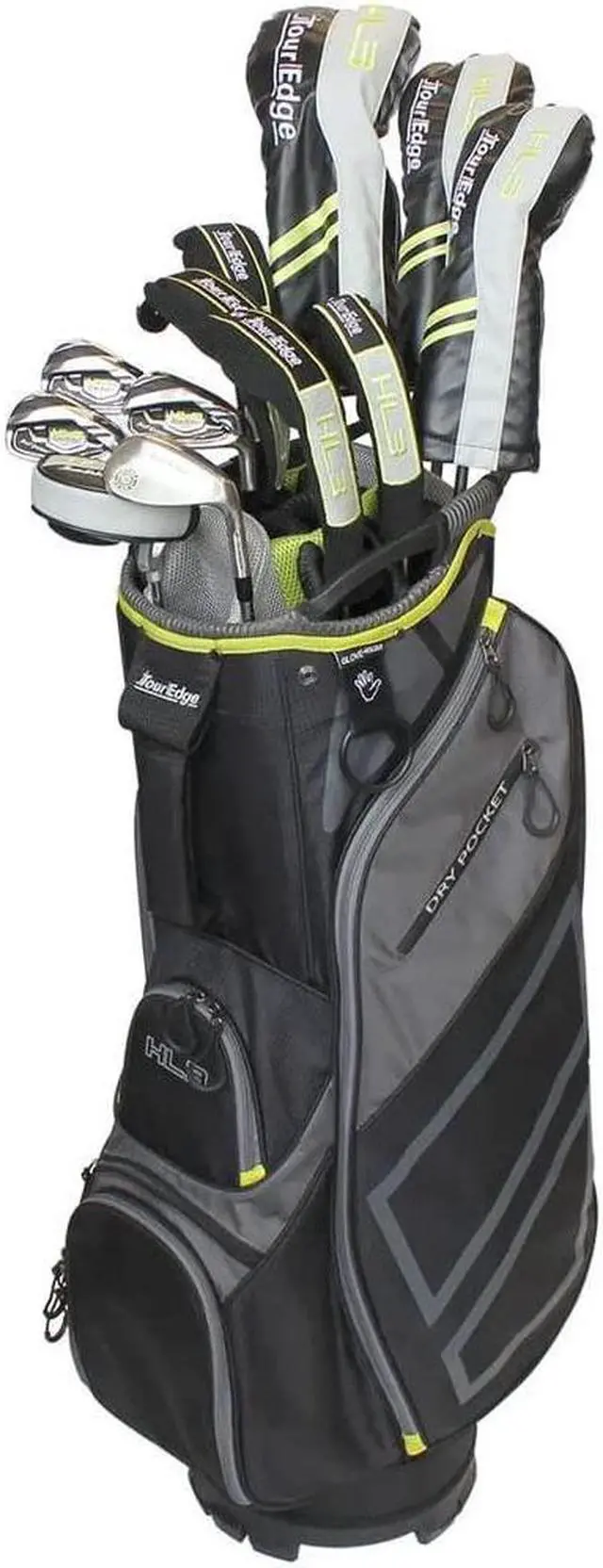 Main image of Tour Edge HL3 to-Go Mens Complete Golf Set Reg Flex-Graphite-RH, Black/Grey/Green, Regular, HKSRGR10.B