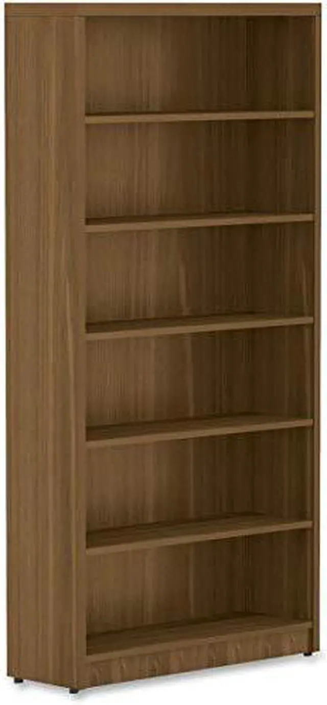 Alt view image 5 of 5 - Lorell Top 1-1/2" Bookshelf 12-1/2"x36"x74" Walnut 34315