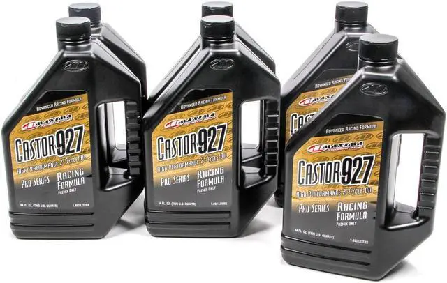 Main image of Maxima CS23964-6PK Castor 927 2-Stroke Racing Premix Engine Oil - 1/2 Gallon, (Case of 6)