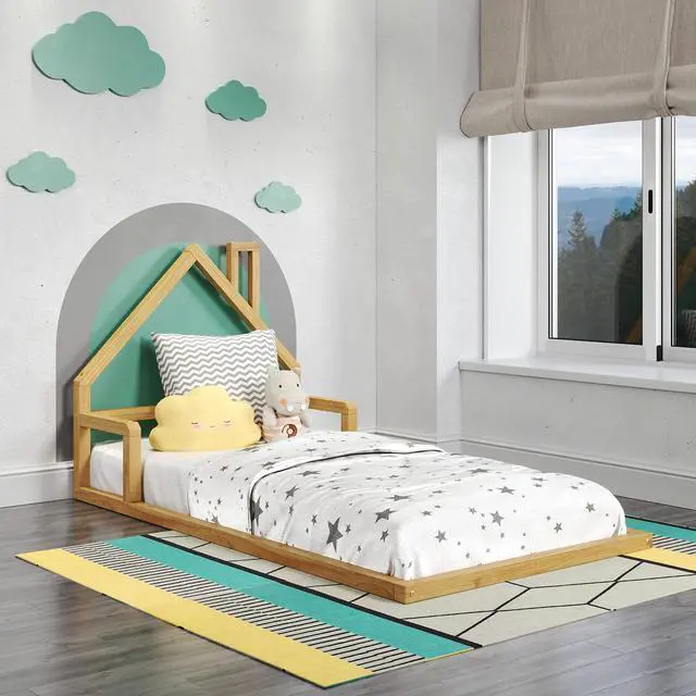 Alt view image 7 of 7 - P'kolino, Casita House Twin Floor Bed