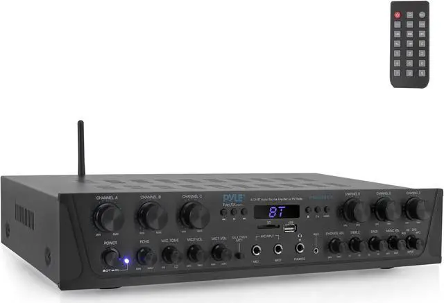 Alt view image 9 of 9 - Pyle PTA66BT Bluetooth Home Audio 600 Watt 6 Channel Amplifier Stereo Receiver