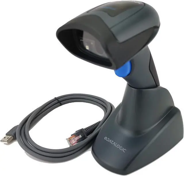 Alt view image 2 of 2 - datalogic quickscan qd2430 handheld 2d barcode scanner, includes base stand (autosense) and usb cable