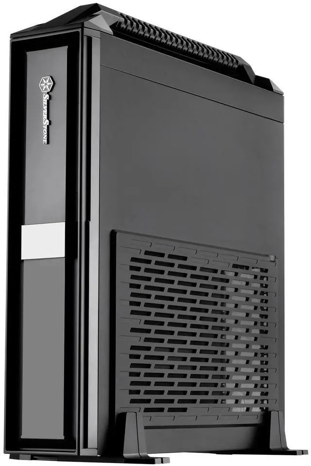 Alt view image 2 of 8 - silverstone ml08b-h mini-itx slim small form factor computer case with handle ml08b-h-x