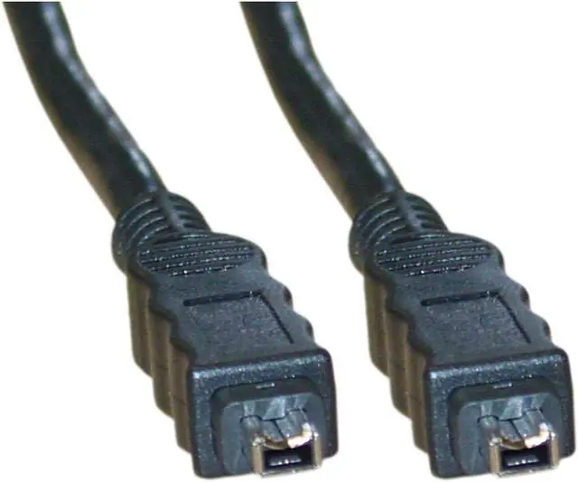 Alt view image 2 of 2 - Firewire 400 4-pin to 4-Pin Cable, Male to Male iLink DV Cable, 4-Pin/4-Pin IEEE 1394a, Black, Firewire 400 IEEE 1394a Cord for Computer Laptop, 3 Feet, CableWholesale