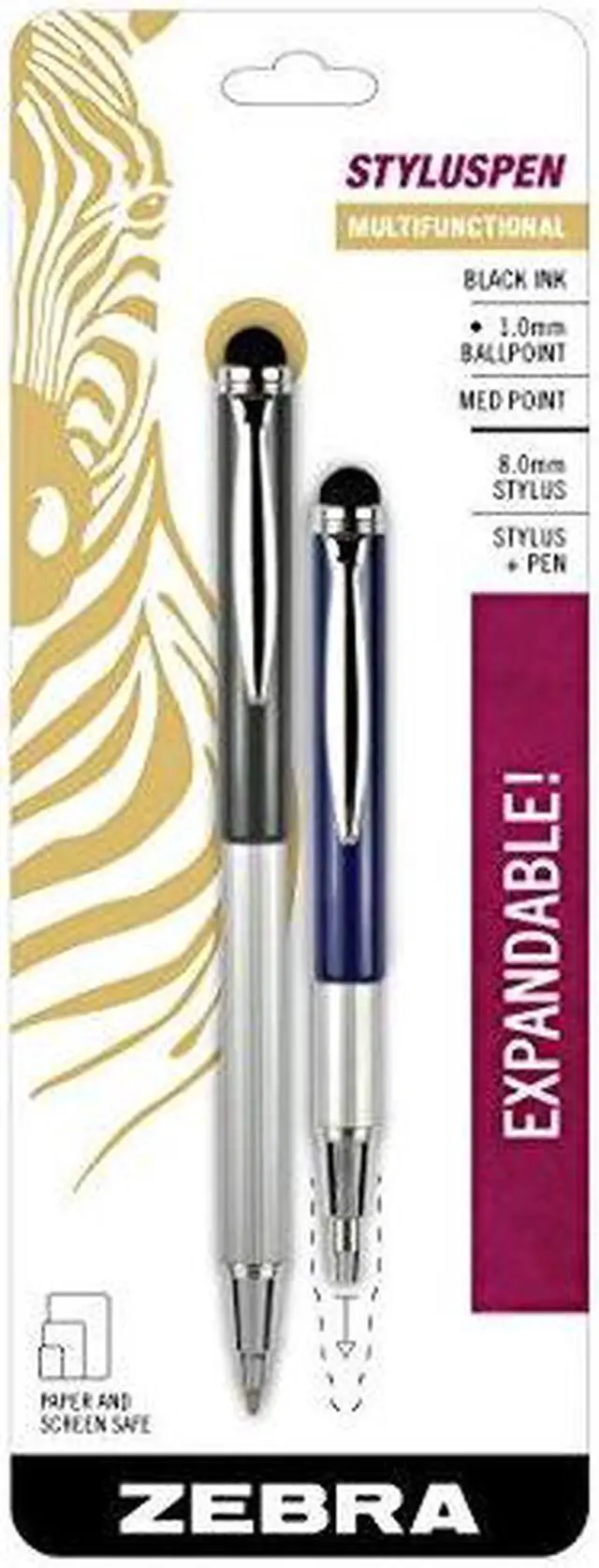 Alt view image 10 of 10 - Zebra Pen,Stylus,1.0mm,2pk,Begy 33602