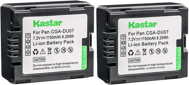 Main image of 2 Pack Battery for Panasonic CGR-DU06 CGR-DU07 CGA-DU14 CGA-DU07 CGA-DU06 CGR-DU21 CGR-DU21A RV-4401 RV-5401 Camcorder