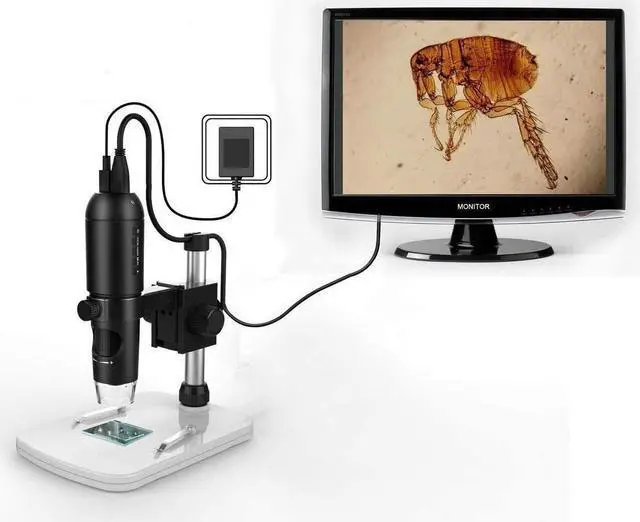 Main image of 1080P Full HD Digital Microscope, HDMI Microscope, 10x-220x Magnification, to Any Monitor/TV with HDMI-in, Photo Capture, Micro-SD Storage, PC Supported
