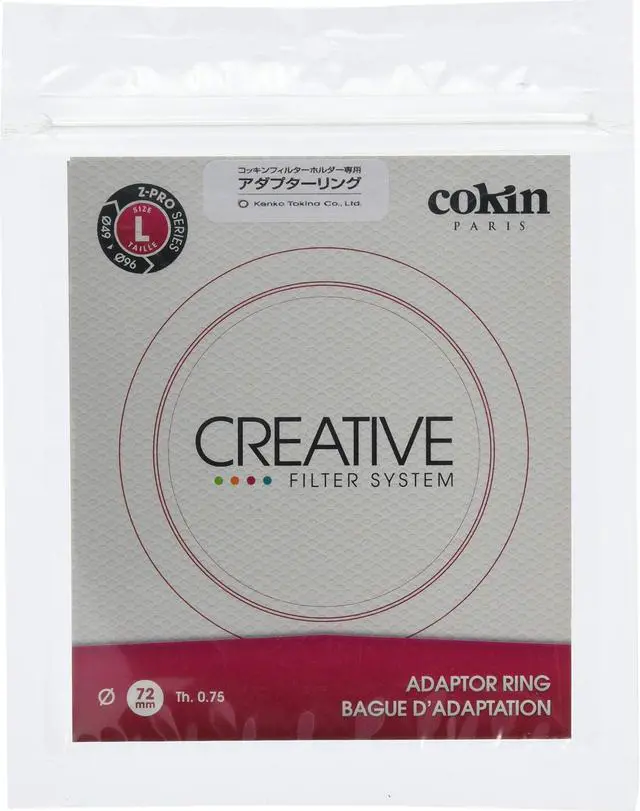 Alt view image 5 of 5 - Cokin 72mm Lens Thread to Z-Pro Series Filter Holder Adaptor Ring #Z472