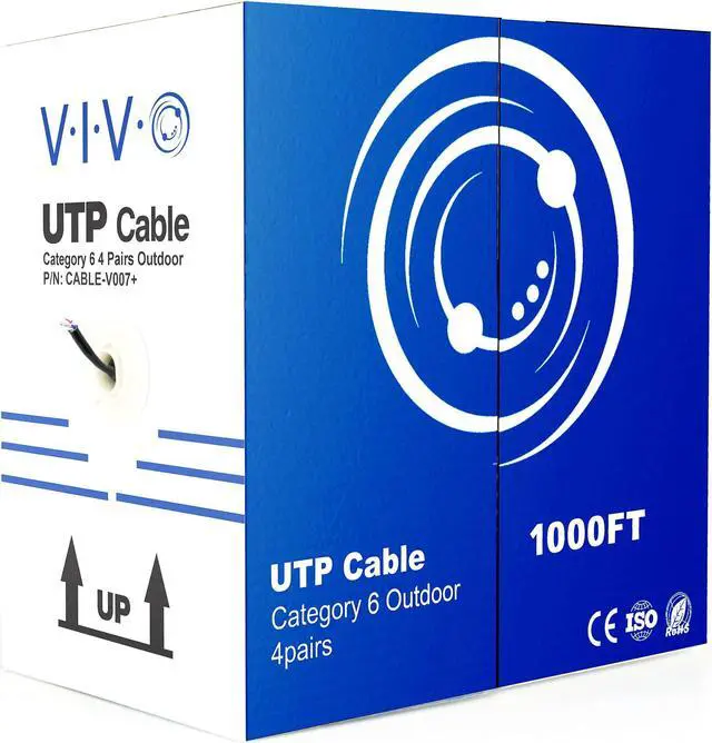 Alt view image 11 of 11 - VIVO 1000ft Cat6 LAN Ethernet Cable Wire 1,000ft Cat-6 Waterproof Outdoor Burial