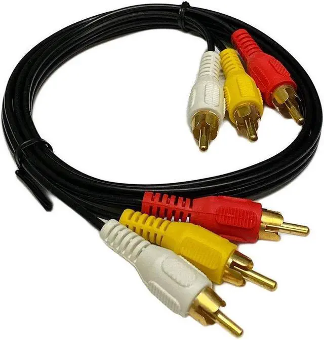 Alt view image 6 of 6 - 3FT RCA M/Mx3 Audio/Video Cable Gold Plated - Audio Video RCA Stereo Cable 3ft