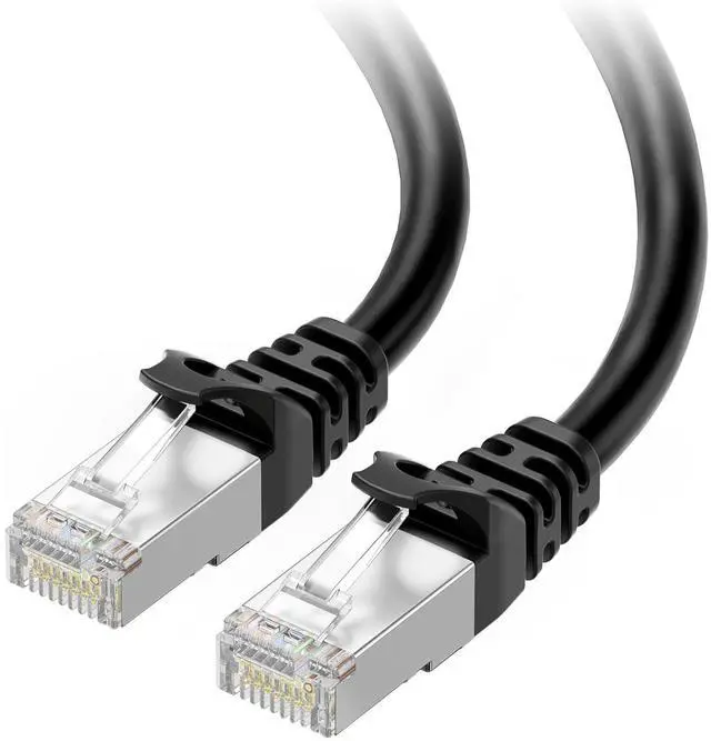 Main image of 10Gbps Snagless Shielded Cat 6A Ethernet Cable - 20ft, Cat 6A Cable, Cat6A Cord, Ethernet Cord, Black