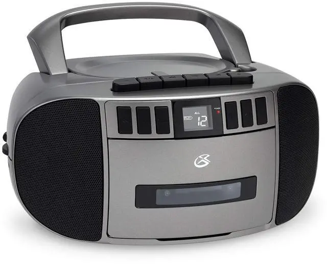 Alt view image 2 of 2 - GPX CD-CASSETTE-AM/FM-BOOMBOX-W/AUX SILV