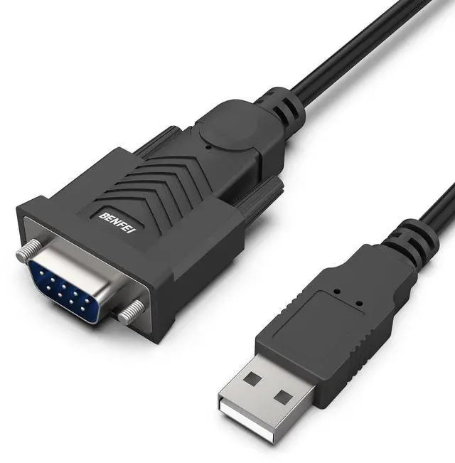 Main image of USB to Serial Adapter, USB to RS-232 Male (9-pin) DB9 Serial Cable, Prolific Chipset, Windows 11/10/8.1/8/7, Mac OS X 10.6 and Above, 1.8MNot VGA