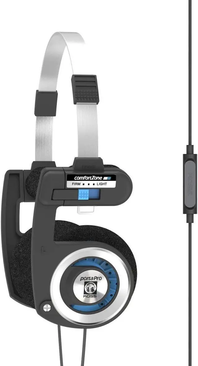 Alt view image 6 of 6 - Koss Porta Pro with Microphone & Remote | On-Ear Headphones | Deep Bass | Collapsible Design