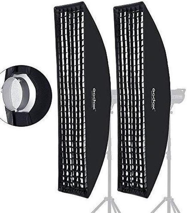 Alt view image 13 of 13 - Godox 35x160cm 14"x63" Beehive Honeycomb Grid Strip Softbox Bowens Mount for Studio Flash (2pcs)