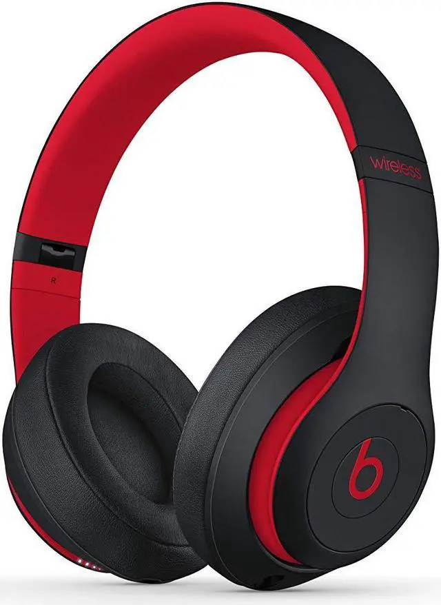 Alt view image 15 of 15 - Beats Studio3 Decade Collection Wireless Over-Ear Headphones - Defiant Black/Red