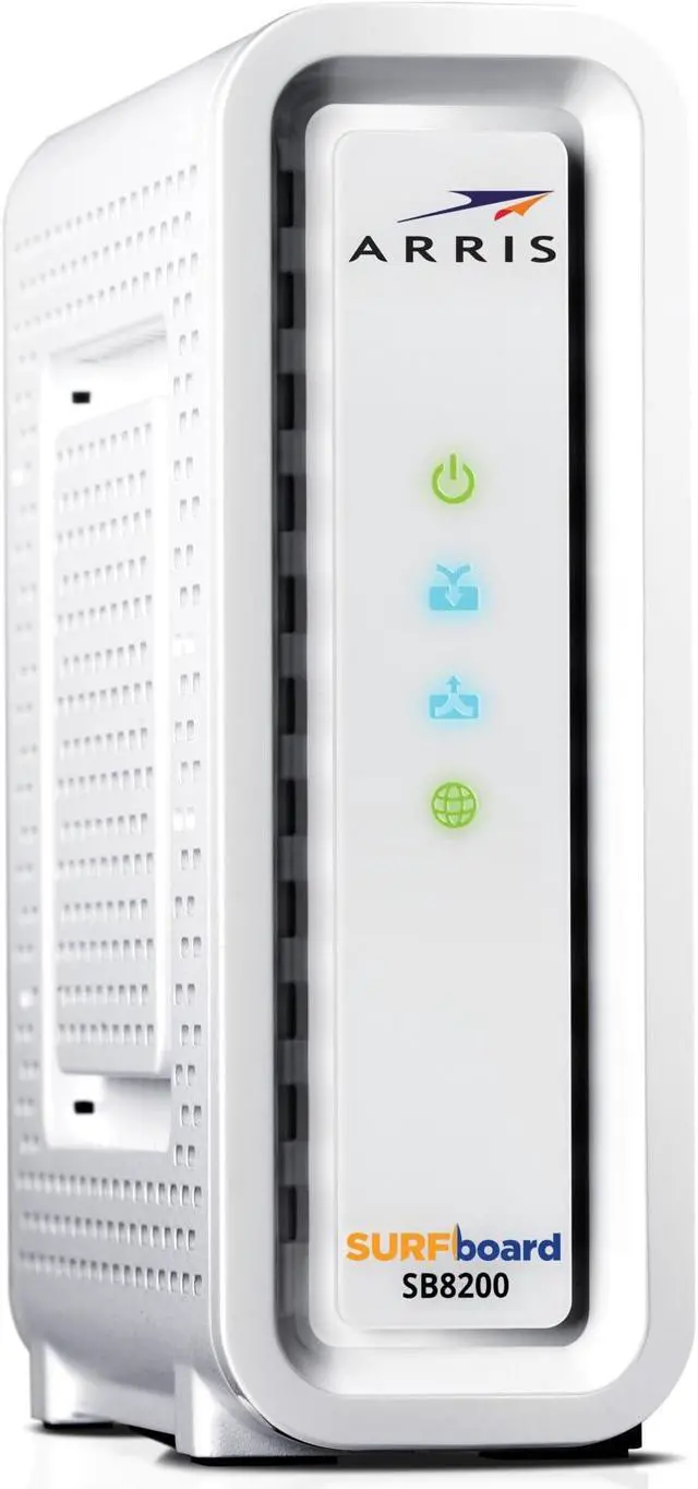 Alt view image 8 of 8 - arris surfboard sb8200 docsis 3.1 gigabit cable modem, approved for cox, xfinity, spectrum & others , white , max internet speed plan 2000 mbps