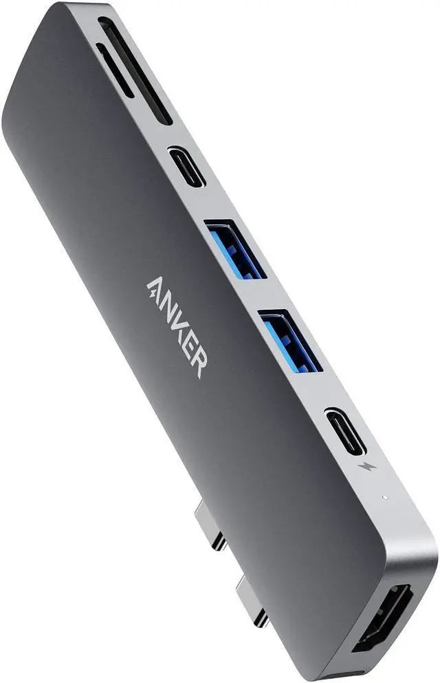 Alt view image 18 of 17 - Anker USB C Hub for MacBook, PowerExpand Direct 7-in-2 USB C Adapter, with Thunderbolt 3 USB C Port (100W Power Delivery), 4K HDMI Port, USB C and USB A 3.0 Data Ports, SD and microSD Card Reader