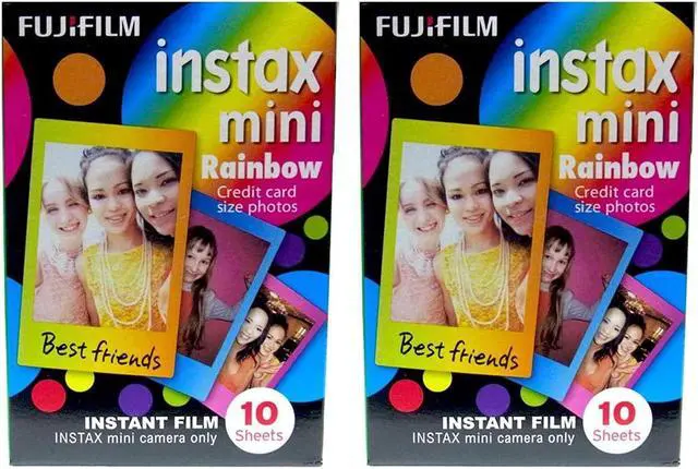 Main image of Instax Mini Instant Rainbow Film, 10 Sheets, 2 Value Set