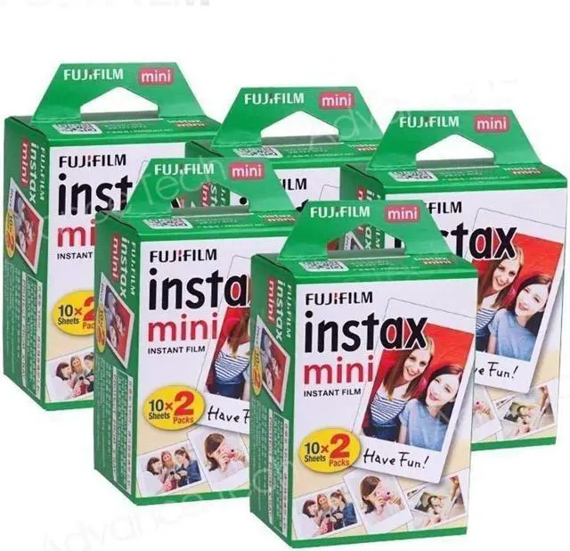 Alt view image 10 of 10 - Fujifilm Instax Mini 100 Film for Fuji 7s 8 25 50s 90 300 Instant Camera, Share SP-1 White,pack of 5