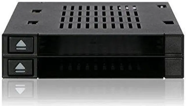 Alt view image 8 of 8 - Icy Dock MB522SP-B | Dual 2X 2.5 SSD & HDD Dock Tool-Less Hot-Swap SATA / SAS Mobile Rack Enclosure for 3.5 Bay | flexiDock Series