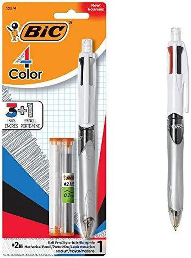 Alt view image 9 of 12 - BIC Pen,4-Color,3n1,Ast MMLP1AST