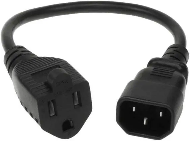 Alt view image 4 of 8 - SF Cable 1 feet 18 AWG Monitor Power Adapter Cord NEMA 5-15R to IEC320 C14