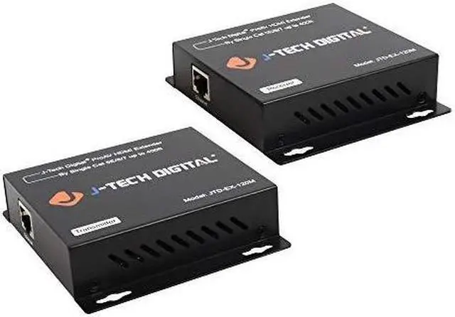 Alt view image 14 of 14 - J-Tech Digital ProAV HDMI Extender Over Single Cat5e/6 Cable TCP/IP 1080p IR Remote - Up to 400' [JTD-EX-120M]
