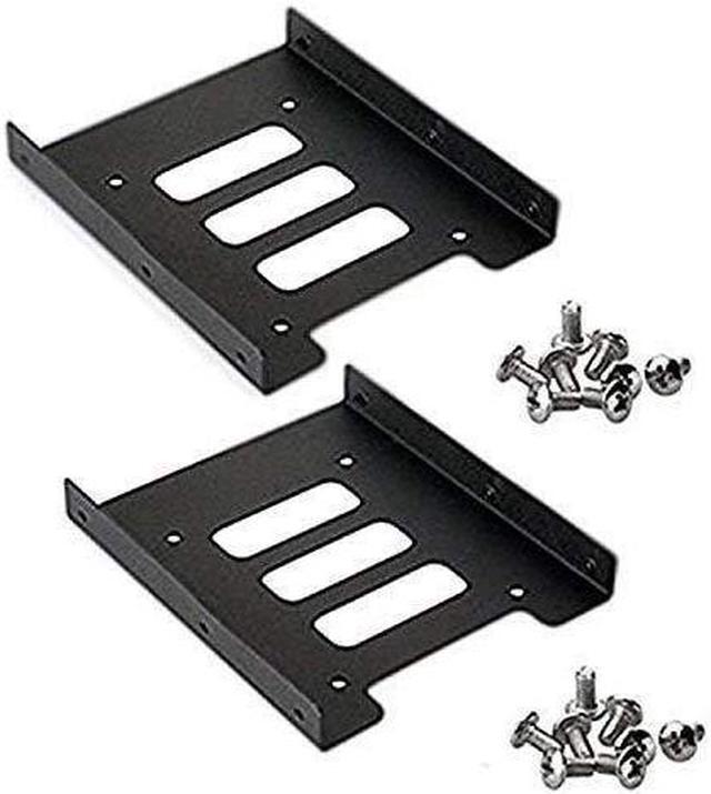 Alt view image 5 of 5 - iMBAPrice (Pack of 2) 2.5" To 3.5" Bay SSD HDD Notebook Hard Disk Drive Black Mounting Bracket Adapter Tray Kit