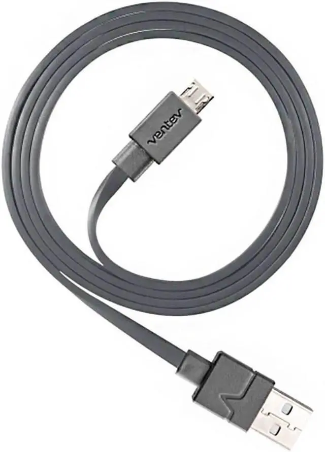Alt view image 14 of 14 - Ventev Charge/Sync Cable Micro USB 6ft Grey Charge/Sync Cables