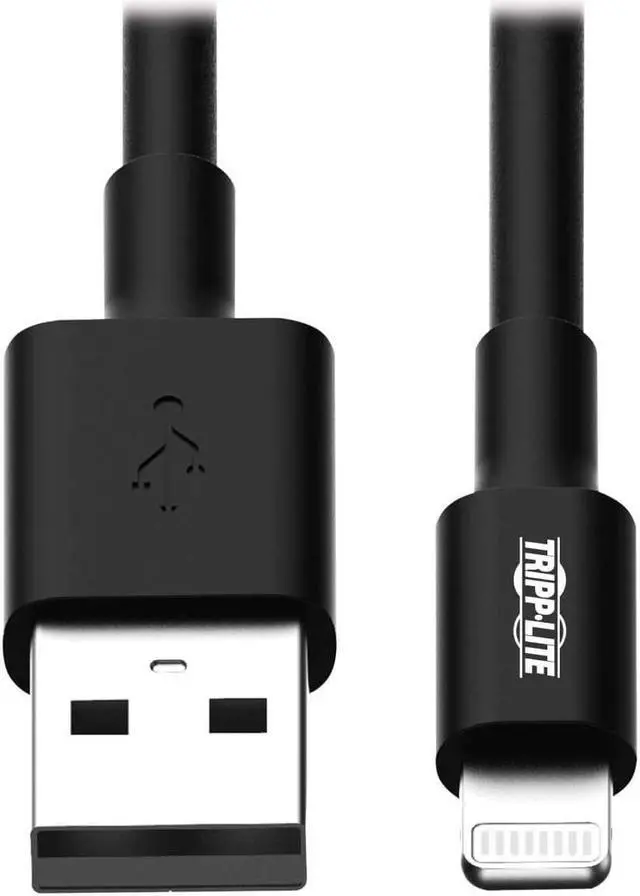 Alt view image 14 of 14 - Tripp Lite M100-10N-BK-10 Black MFi Certified Lightning to USB Cable Sync Charge Apple iPhone iPod iPad 10pc
