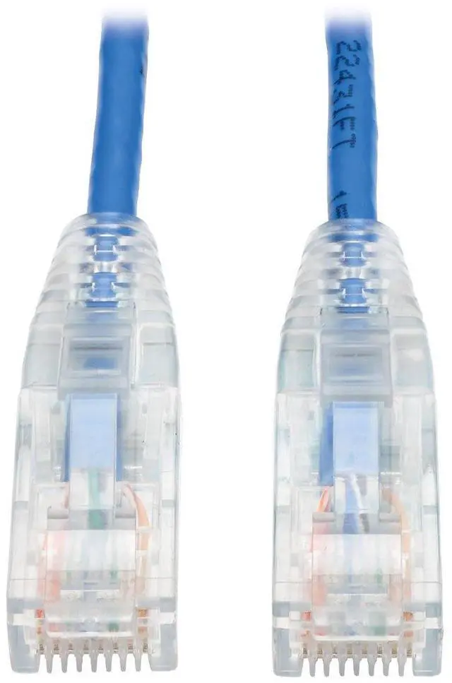 Main image of Cat6 Gigabit Snagless Molded Slim UTP Patch Cable RJ45 M/M, Blue, 6' (N201-S06-BL)
