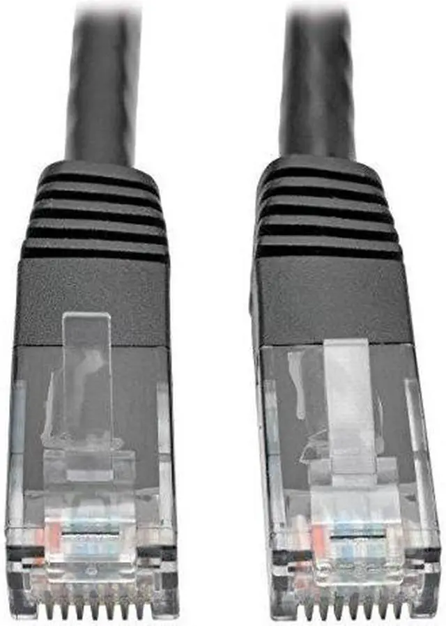 Alt view image 12 of 12 - Tripp Lite Cat6 Gigabit Molded Patch Cable, 50 ft. RJ45 (M/M), 550MHz 24 AWG Black 50' (N200-050-BK)