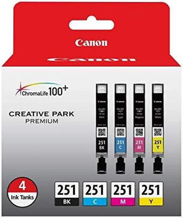 Alt view image 4 of 4 - CANON 6513B004 Ink Cartridge,Cli-25,Black/Cy/Mg,Yw,PK4