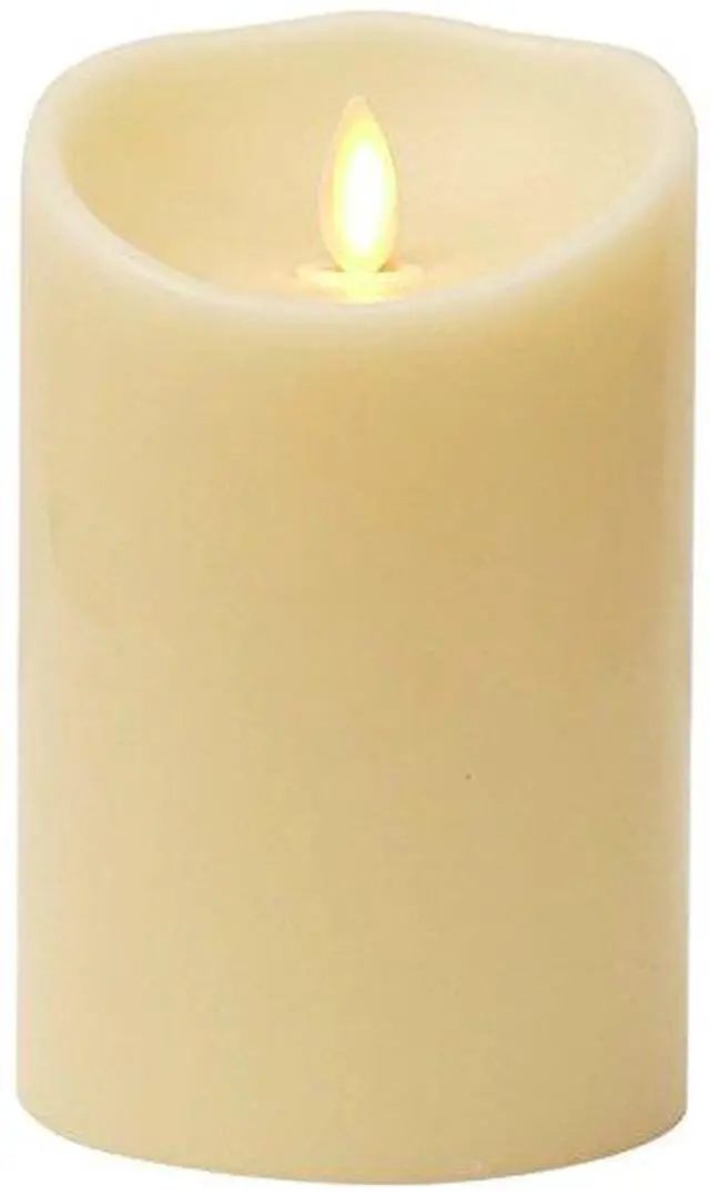 Alt view image 2 of 4 - Luminara Realistic Artificial Flame Classic Pillar Candle - Moving Flame LED Battery Operated Lights - Remote Ready - 3.5" x 5" N/A