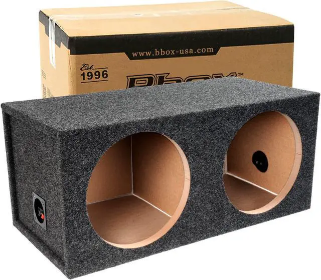 Main image of Bbox Dual Sealed 12 Inch Subwoofer Enclosure - Pro Audio Tuned Dual Sealed Car Subwoofer Boxes & Enclosures - Premium Subwoofer Box Improves Audio Quality, Sound & Bass - Spring Terminals