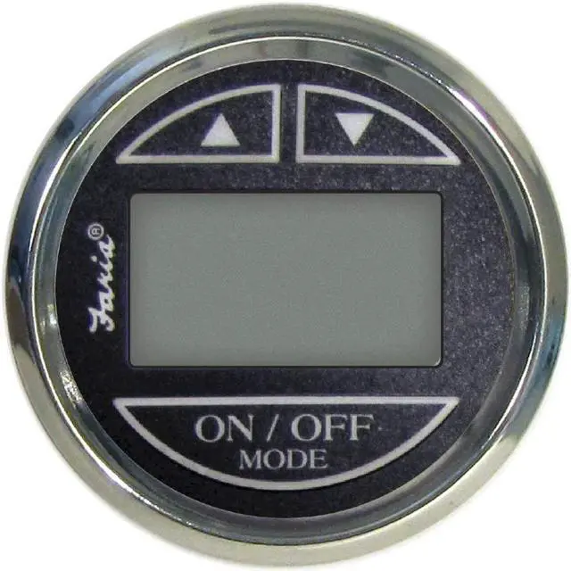Alt view image 6 of 6 - Faria Beede Instruments Ches S/s Black Depth In-hull Trn 13751