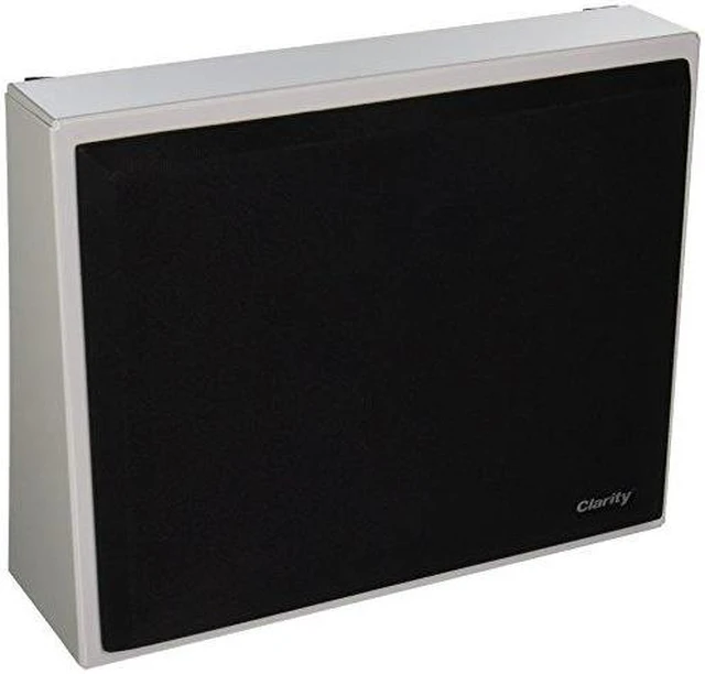 Alt view image 4 of 5 - Valcom S-504 Interior Metal Speaker with 25/70-volt transformer with Black Cloth Grille, Gray