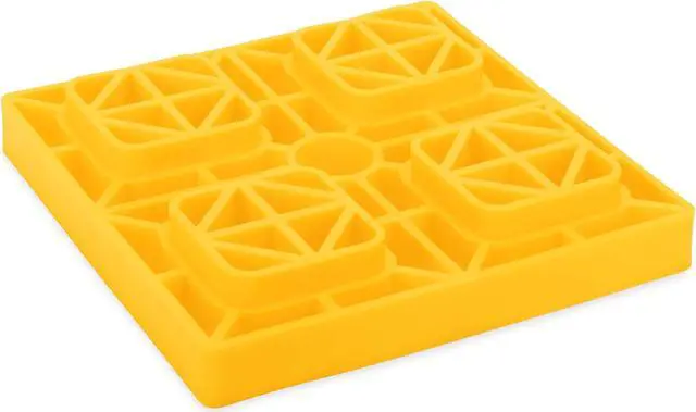 Alt view image 4 of 5 - Camco Heavy Duty Leveling Blocks, Ideal For Leveling Single and Dual Wheels, Hydraulic Jacks, Tongue Jacks and Tandem Axles (4 pack) , Yellow - 44501