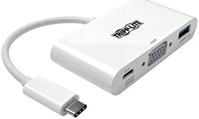 Alt view image 19 of 19 - Tripp Lite USB C to VGA Multiport Adapter w/ PD Charging USB Type C to VGA (U444-06N-VU-C)