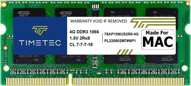 Alt view image 7 of 7 - Timetec Hynix IC 4GB DDR3 1066MHz PC3-8500 Unbuffered Non-ECC 1.5V CL7 2Rx8 Dual Rank 204 Pin SODIMM Memory RAM Module Upgrade (4GB)