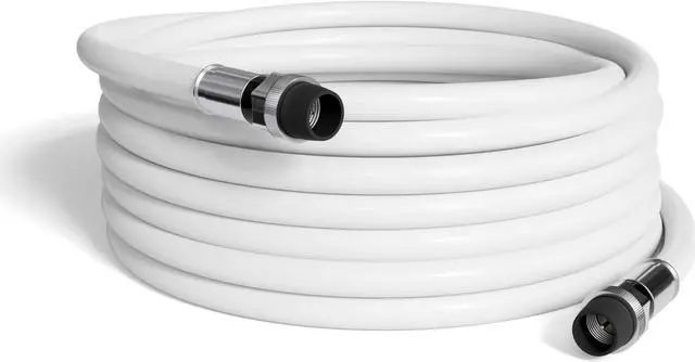 Alt view image 8 of 8 - 75' Feet, White RG6 Coaxial Cable (Coax) with weather proof connectors