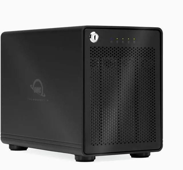 Alt view image 2 of 7 - OWC 32TB ThunderBay RAID 5 Four-Drive HDD External Storage Solution With Dual Thunderbolt 3 Ports. Featuring SoftRAID. RAID-5 Pre-Configured. Thunderbolt 3 Cable Included. Model OWCTB3SRT32.0S
