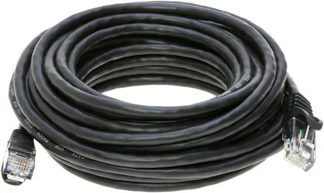 Alt view image 3 of 3 - Cables Direct Online Snagless Cat6 Ethernet Cable  30FT Black Network Patch Cable for High-Speed Data Transfer