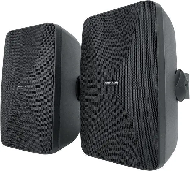 Alt view image 2 of 6 - WET-6525B 6.5" 70V Outdoor Wall Speakers in Black, 4-Pack | IPX55, 8 ohm 40W RMS, Adjustable Taps 30W/15W/7.5W/3.75W, 4-Way Swivel Mounts, Rustproof Aluminum Grills, Vented Enclosure