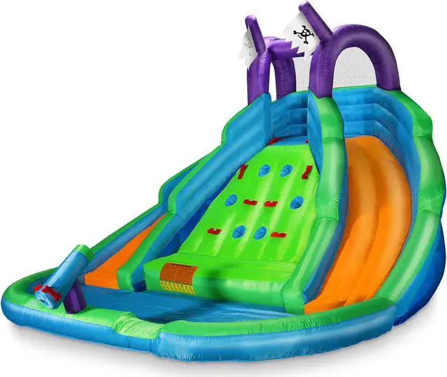 Alt view image 7 of 7 - Cloud 9 Bounce House for Kids with Climbing Wall, Water Slide, and Pool - Includes Blower